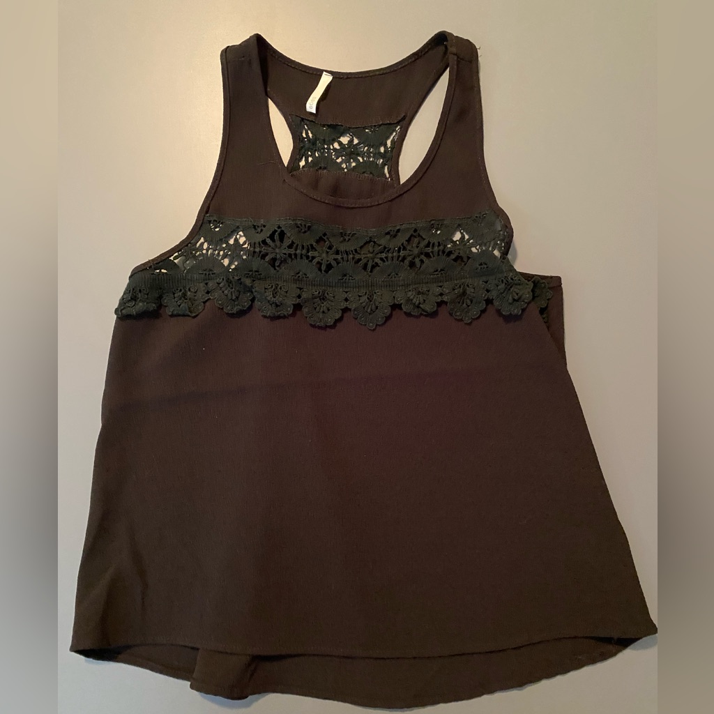 Sage | Black Racerback Top